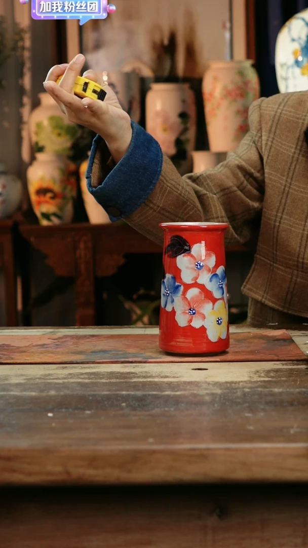 【闪购商品】瓷片景德镇纯手工釉下彩精品花瓶