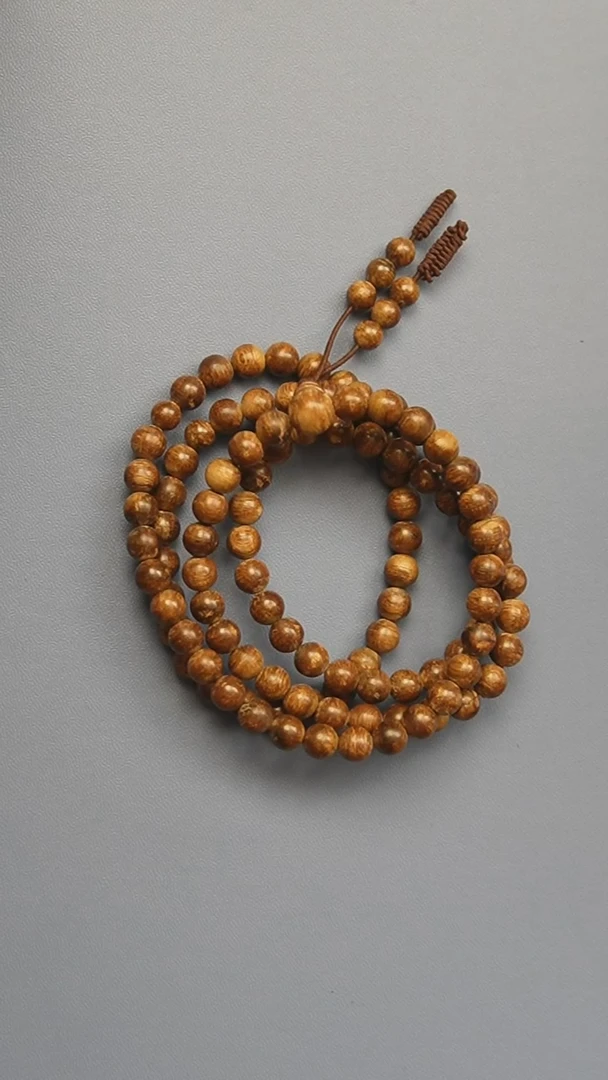 沉香手串马拉ok(焦糖布丁味道)7.2mm天然野生沉香16克8分