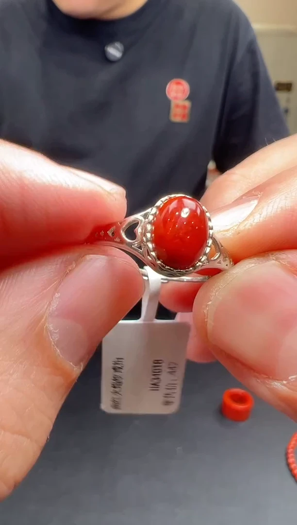 【闪购商品】南红玛瑙戒指未镶嵌天然南红HA34018多样性发货