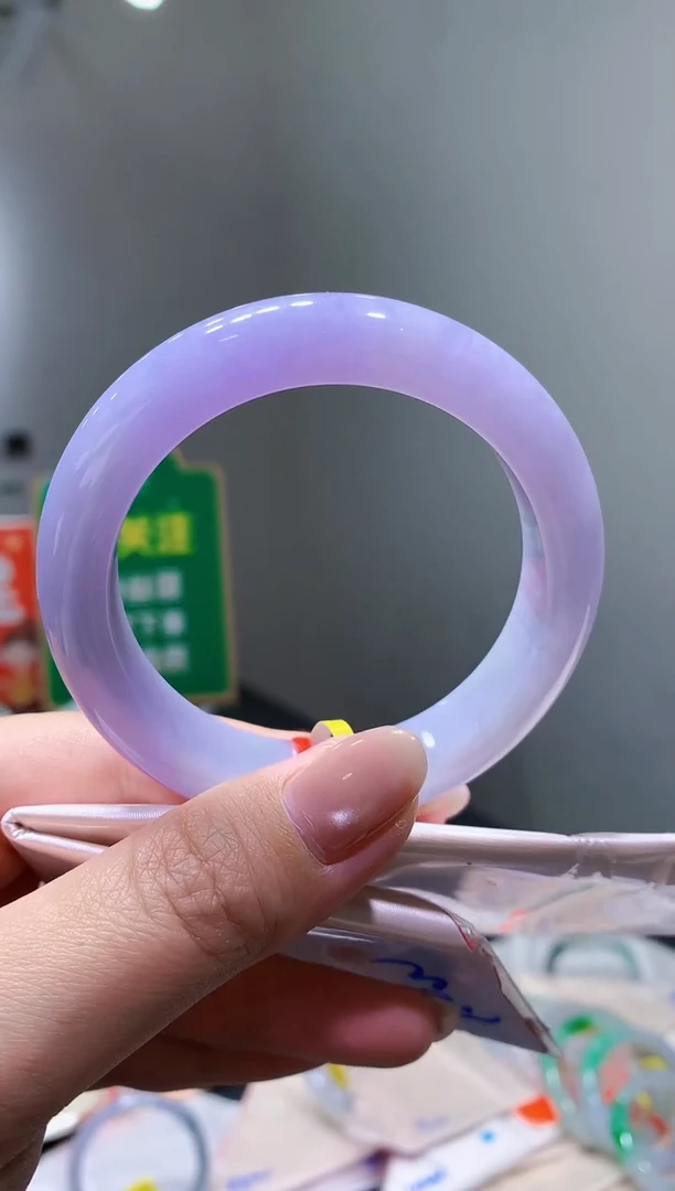 未镶嵌手镯翡翠-k75 天然缅甸A货翡翠55.8正圈