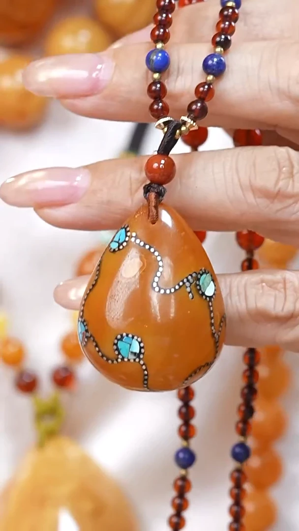 蜜蜡颈饰未镶嵌9276天然蜜蜡珠宝奇石云端妖孽全部保真