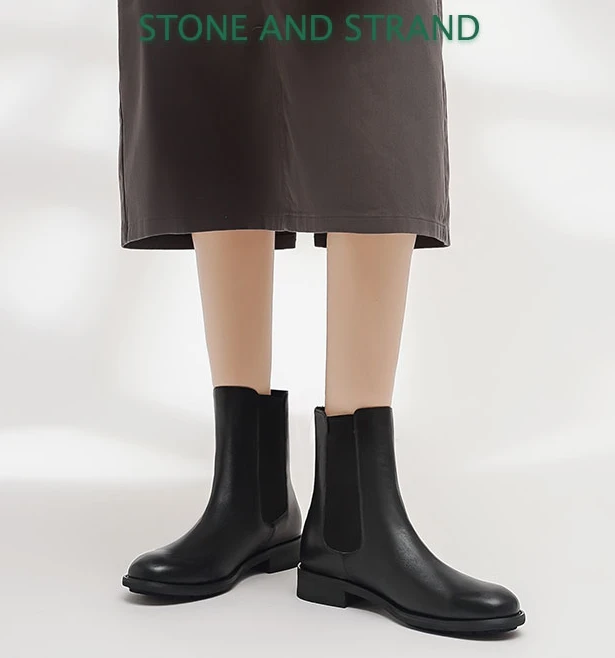 Stone and Strand平底女短靴英伦切尔西靴S-1212*