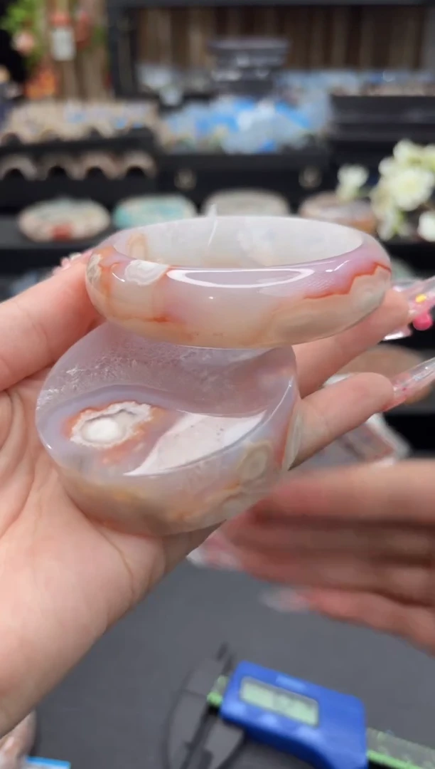 未镶嵌手镯石英质玉119(59圈赠送镯心)