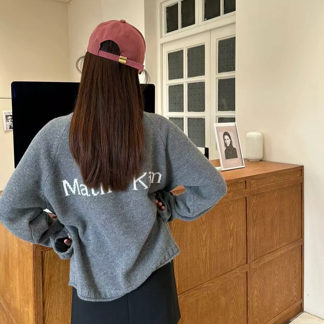 韩国MK秋冬高领男女款针织开衫外套 BS-241116