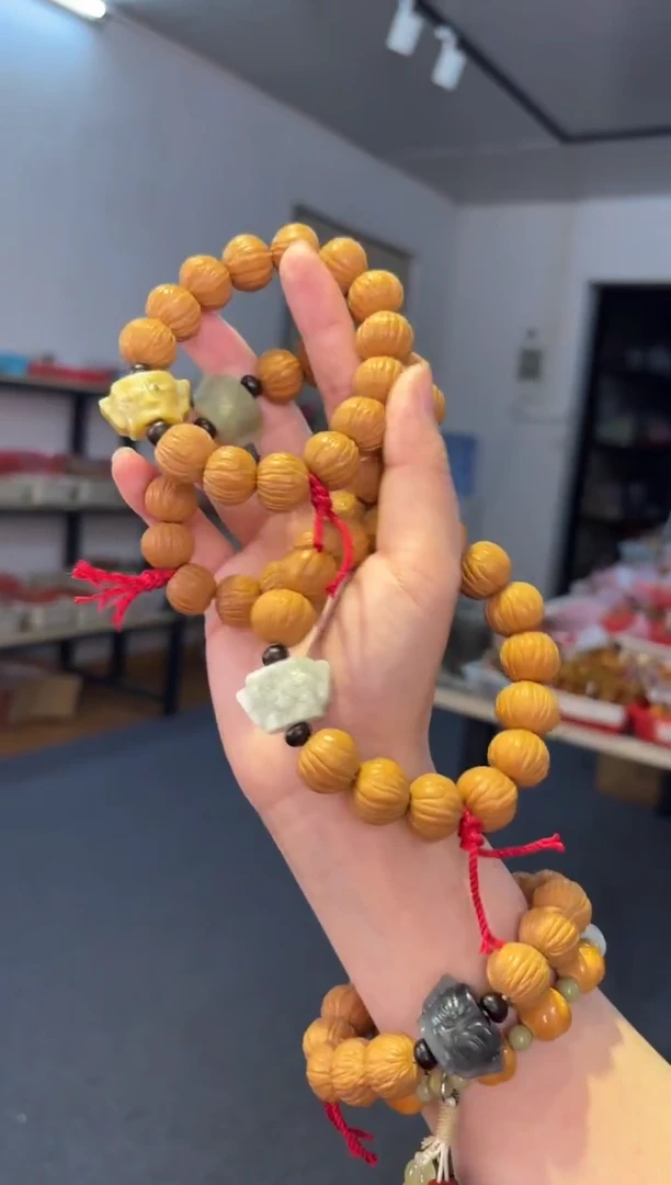 合金蛇纹石玉手链 猴头凤羽岫玉【三星堆】