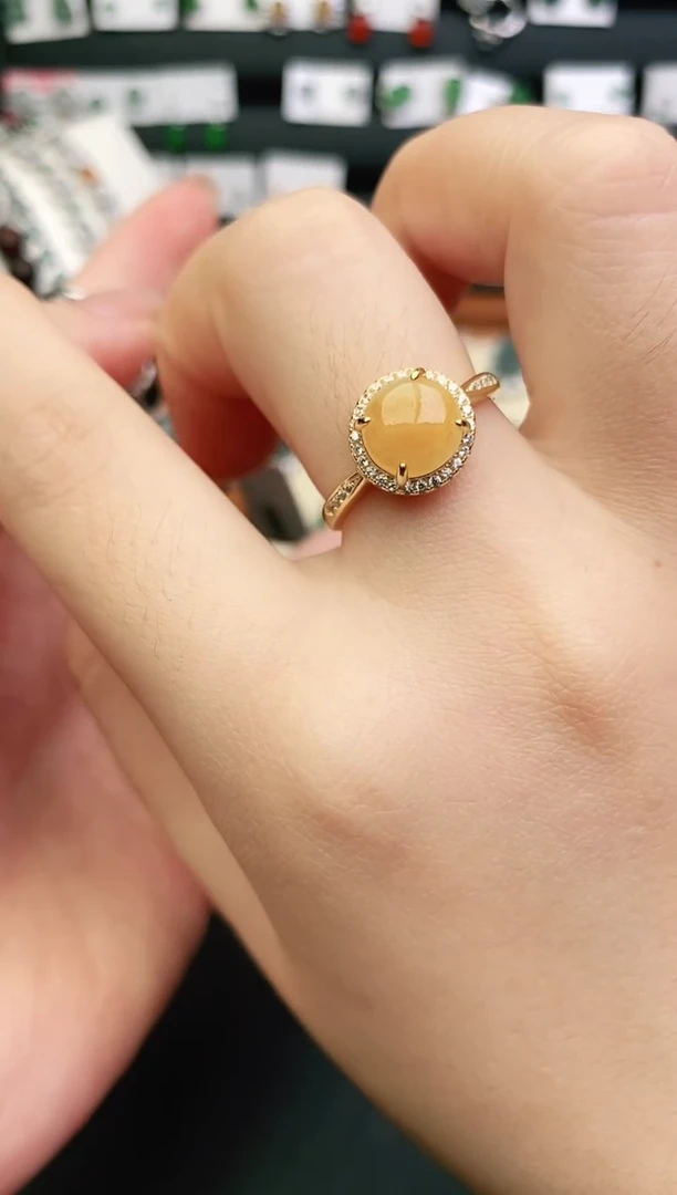 银S925镶嵌戒指翡翠0