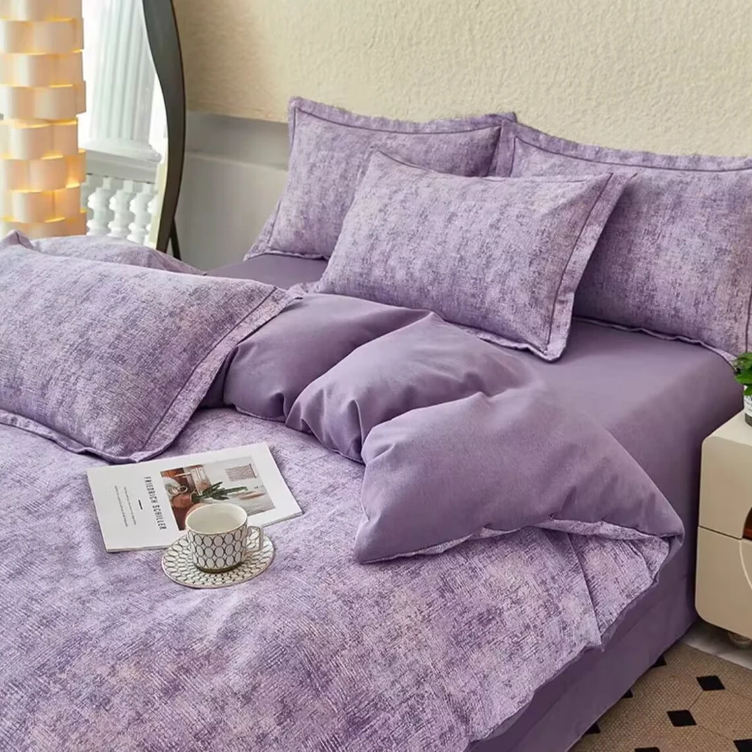 简约斜纹四件套床上四件套床单款被套双人单人被套床上用品宿舍