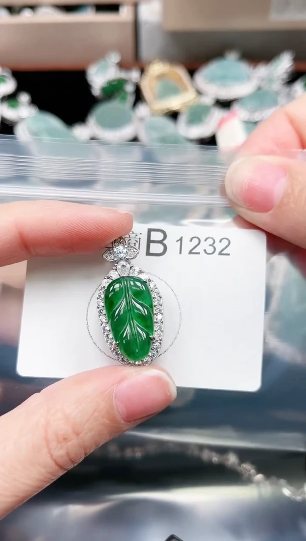 【闪购商品】翡翠颈饰未镶嵌1232赠皮绳