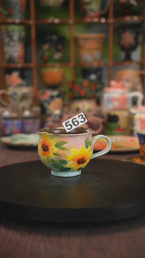 紫砂油画釉下彩手绘563