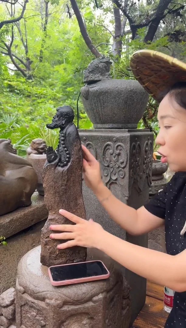 人造石新款站立达摩黑色