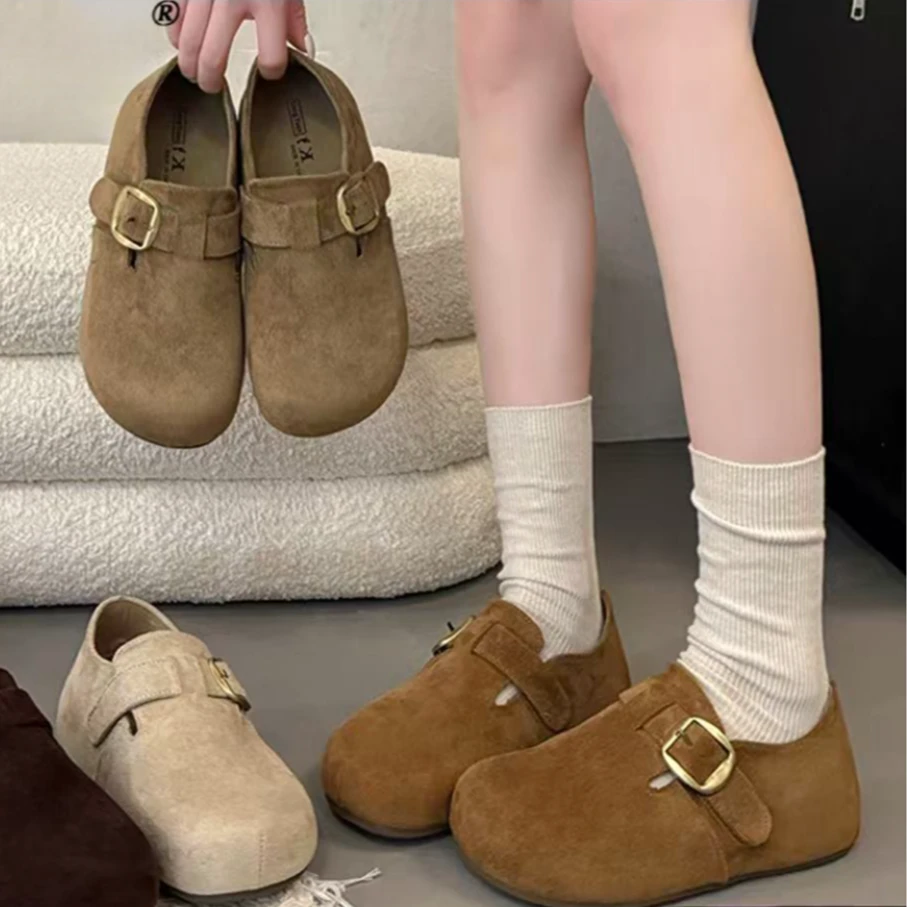 【一脚蹬勃肯鞋】琥珀流光复古风扣带懒人全包勃肯鞋CH