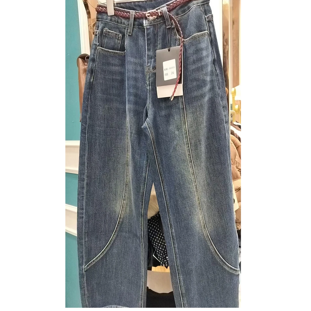 86663百搭休闲弯刀裤女