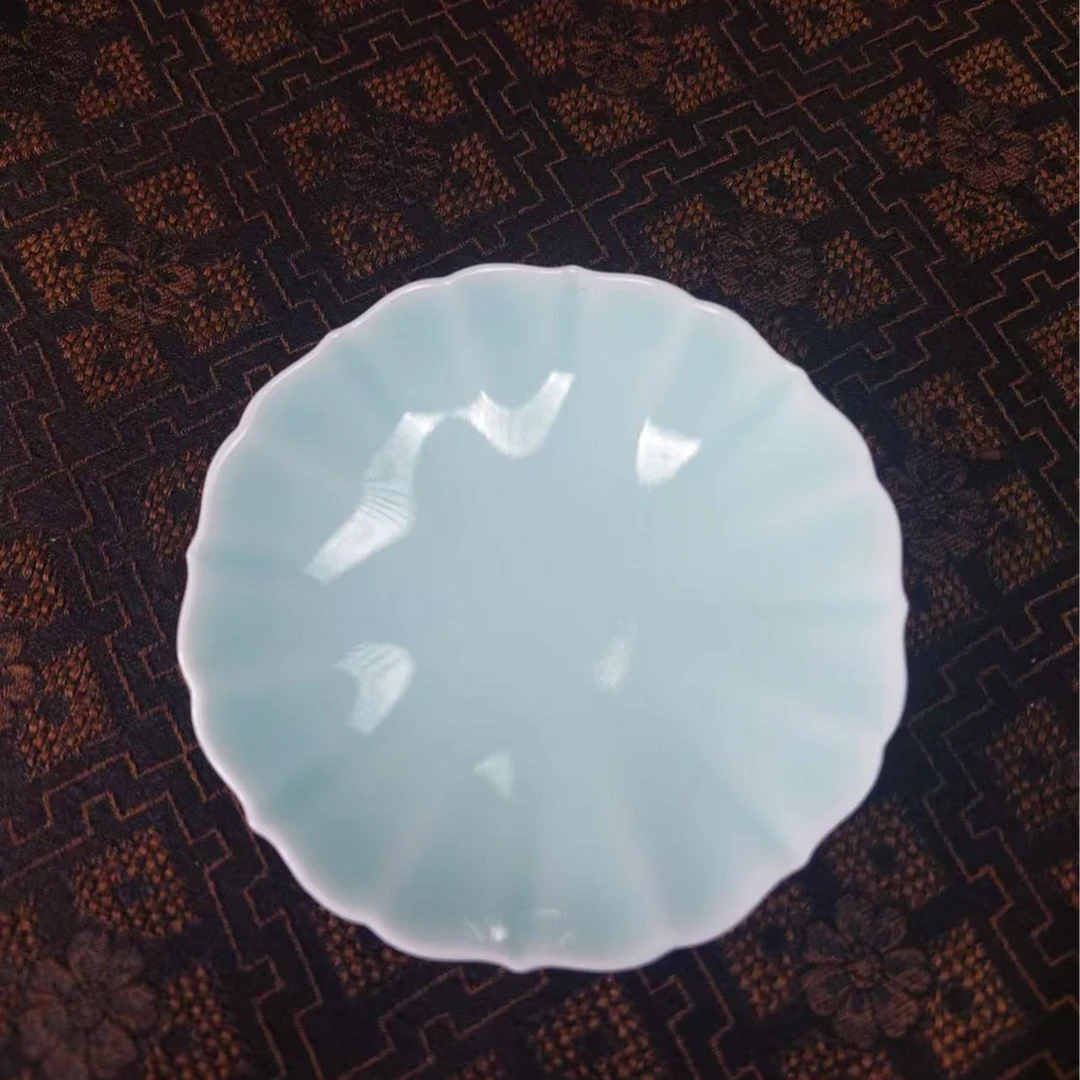 景德镇湖田窑影青杯垫瓷器家用全手工制作
