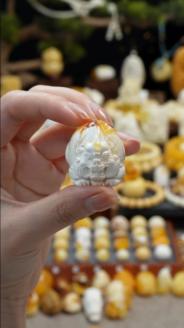 手链琥珀未镶嵌天然琥珀蜜蜡雕刻件