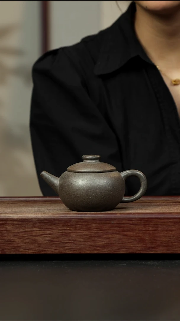 紫砂茶壶岩中泥三拼 小炮嘴巨轮