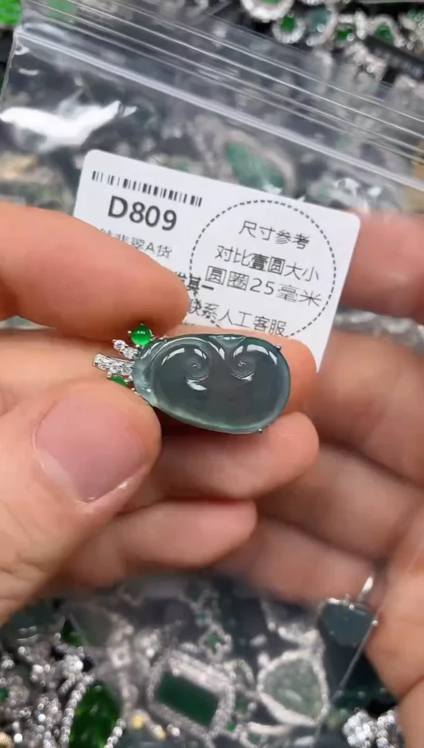颈饰未镶嵌翡翠D809吊坠