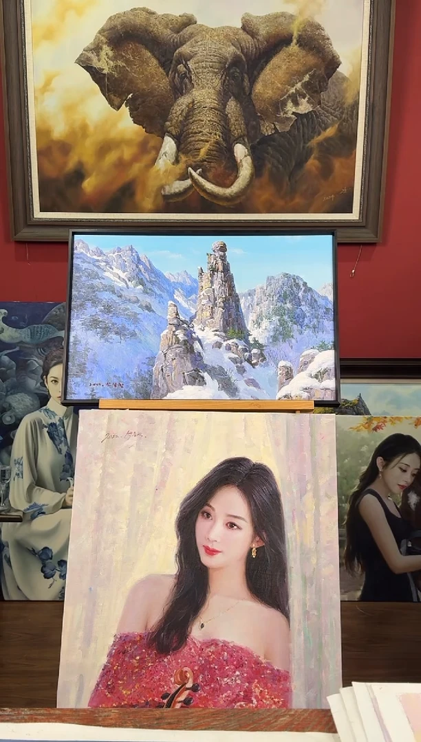 油画【1号】约53*35cm丨朝鲜原创纯手绘孤品油画丨顺丰包邮