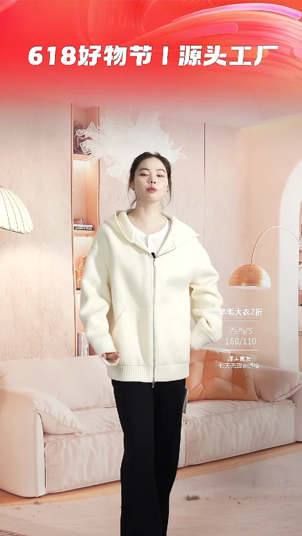 气质百搭氛围感苏力大衣