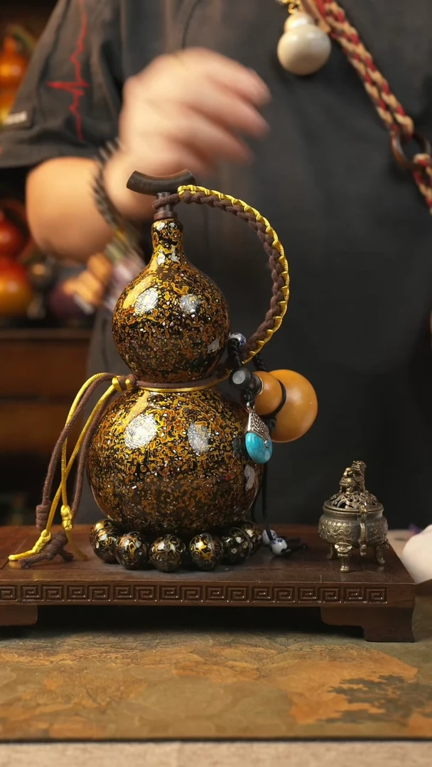 300大漆一物一拍记葫堂出品【不带葫芦底下的手串】