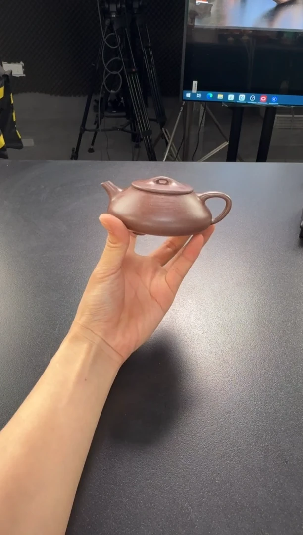 茶壶紫砂千禧紫泥全手工微微瑕-011