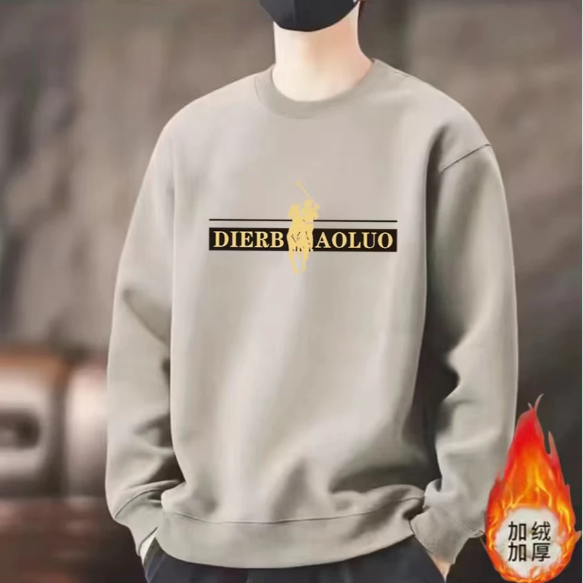 【加绒款】]2025冬加绒加厚圆领长袖卫衣运动时尚简约百搭男女同款9