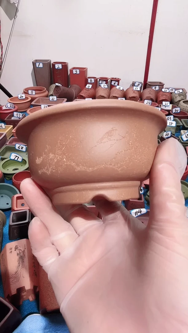 【闪购商品】紫砂紫砂花盆2只