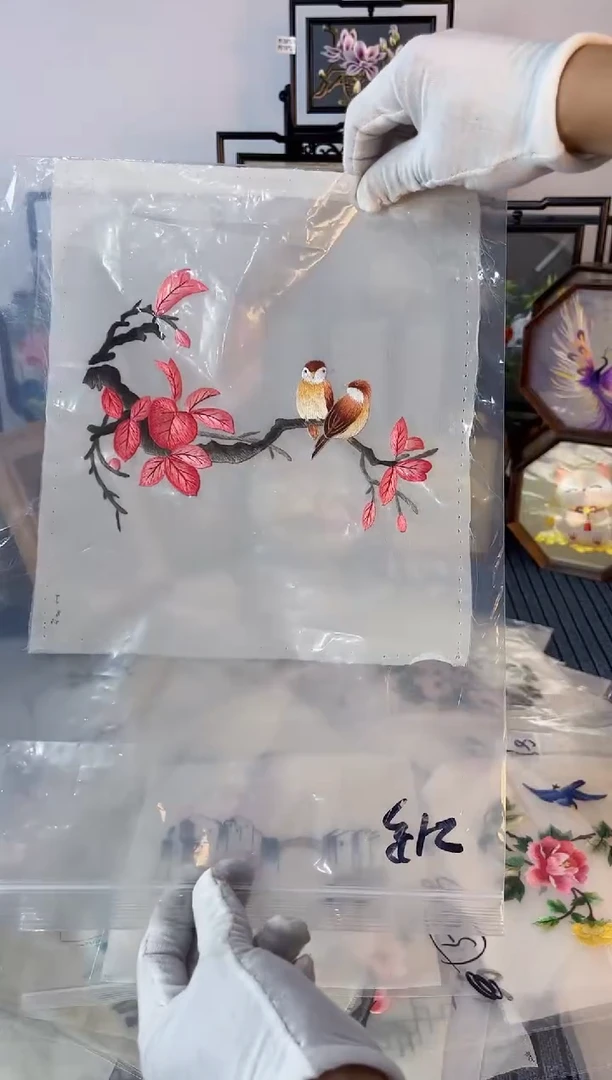 织绣纯手工苏绣双面绣绣布21