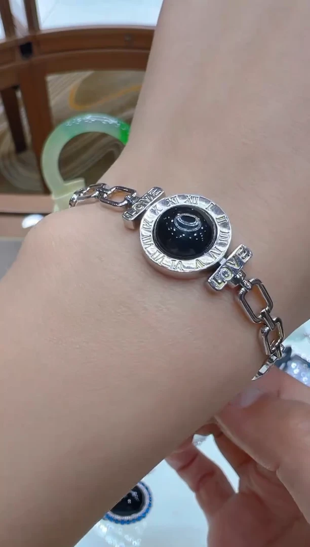 银S925镶嵌手链翡翠多样性团购发一件