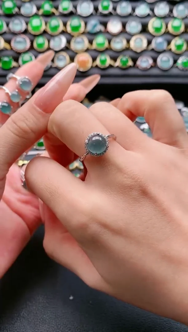 【闪购商品】翡翠戒指银S925镶嵌11111111