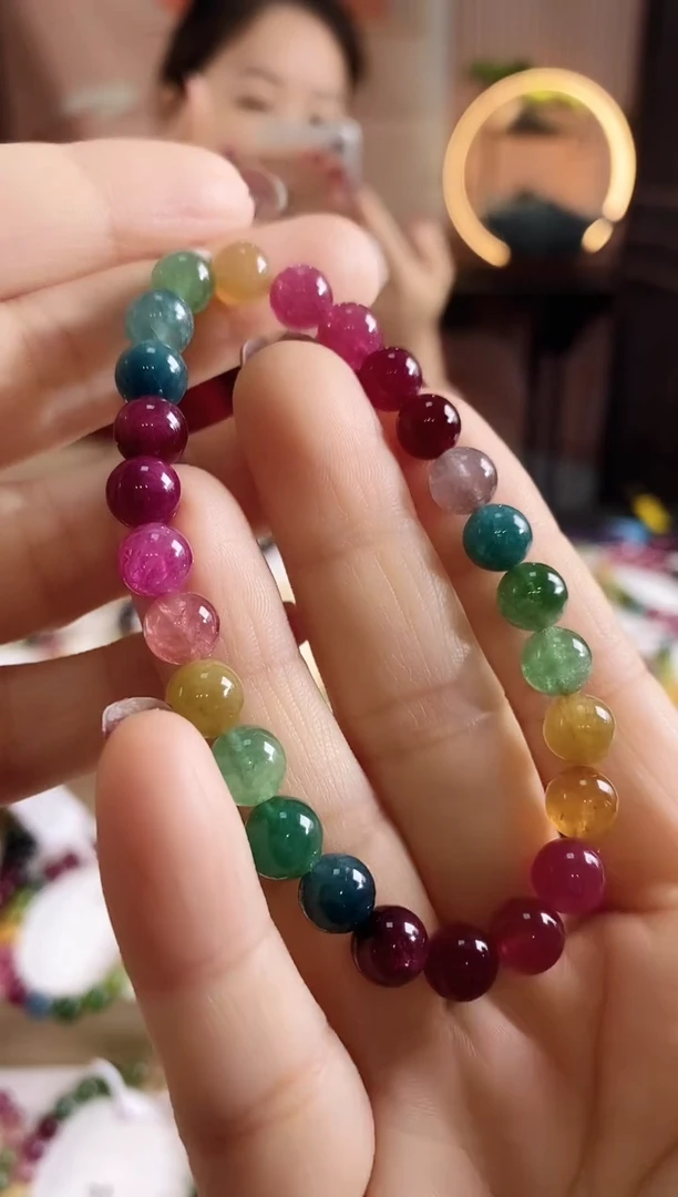 未镶嵌手链碧玺G2645070单圈颜色微差发1