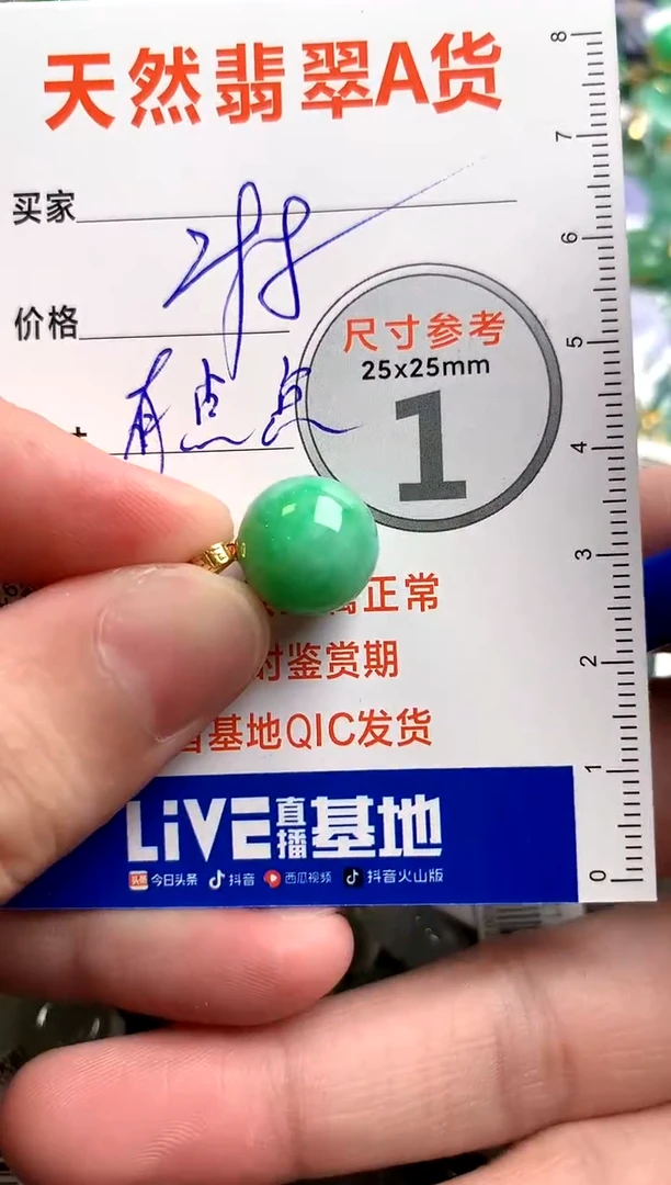 【闪购商品】翡翠颈饰18K金镶嵌0648285946