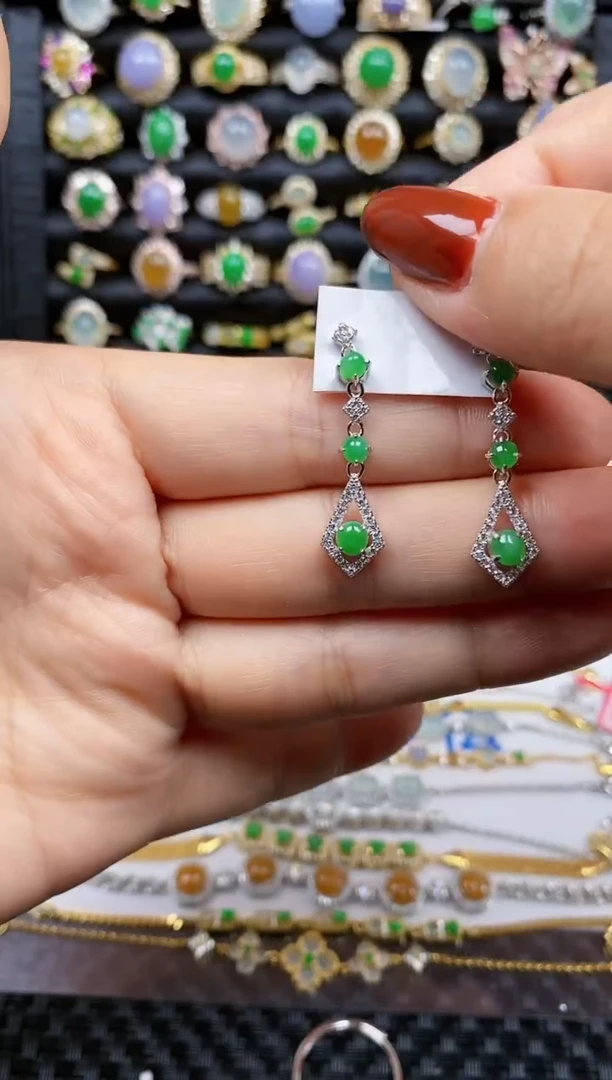 银S925镶嵌戒指翡翠58