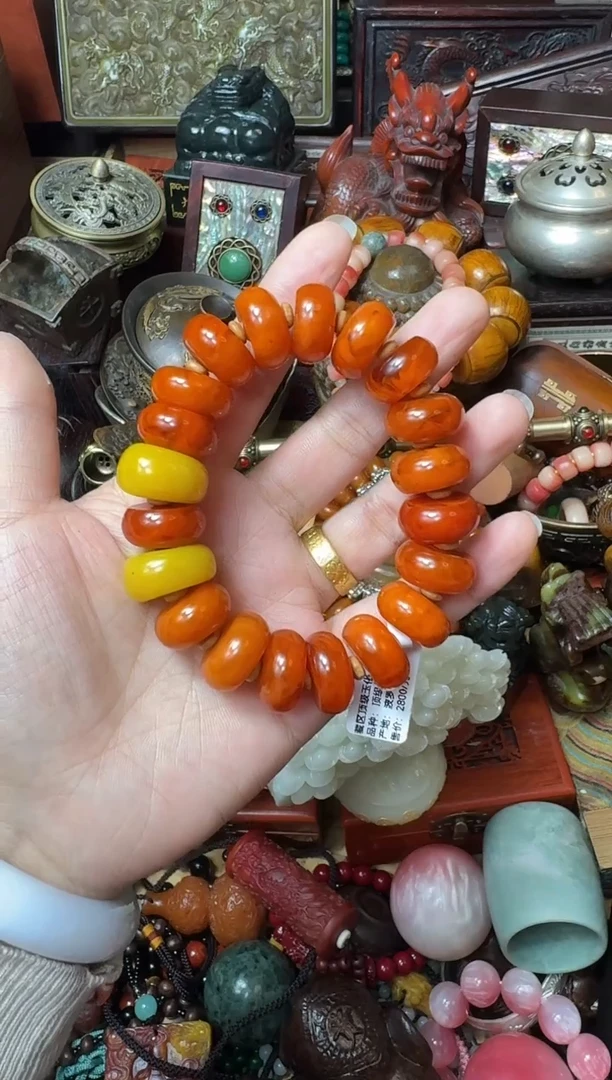 手链蜜蜡未镶嵌主播推荐：一物一拍，讲解为准！