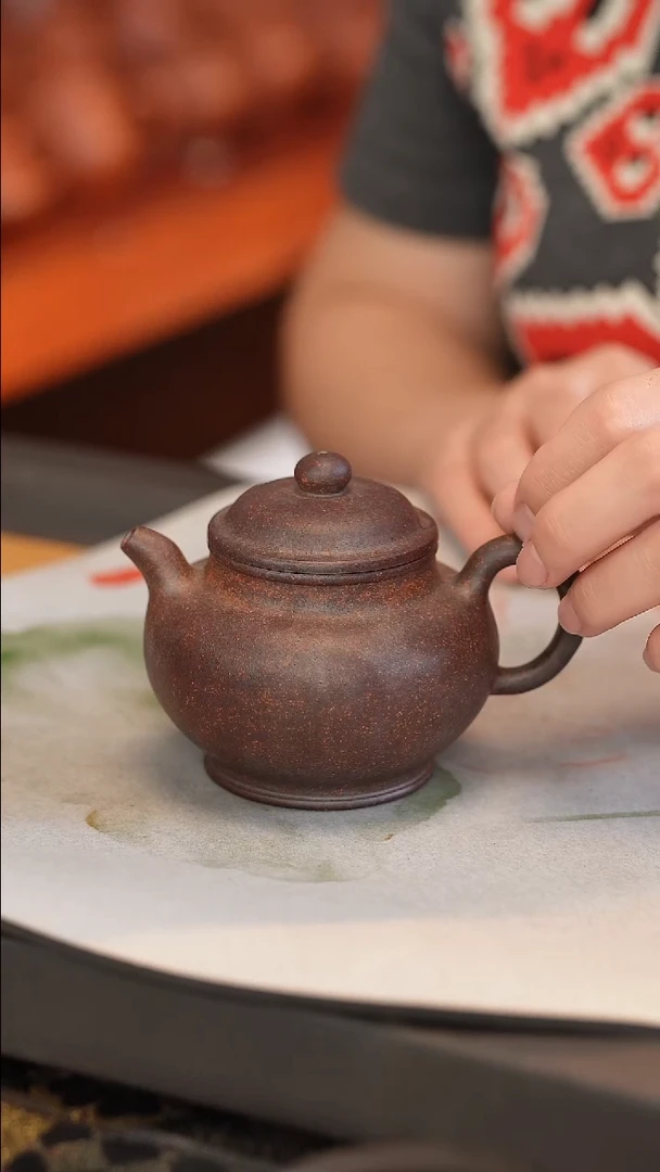 茶壶紫砂原矿手工制作