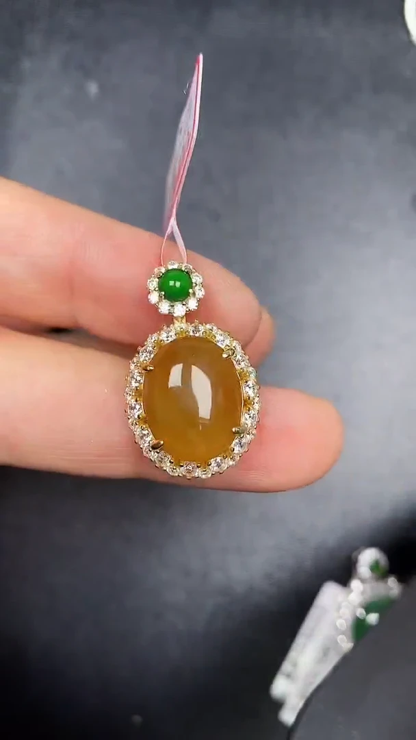 银S925镶嵌戒指翡翠3760