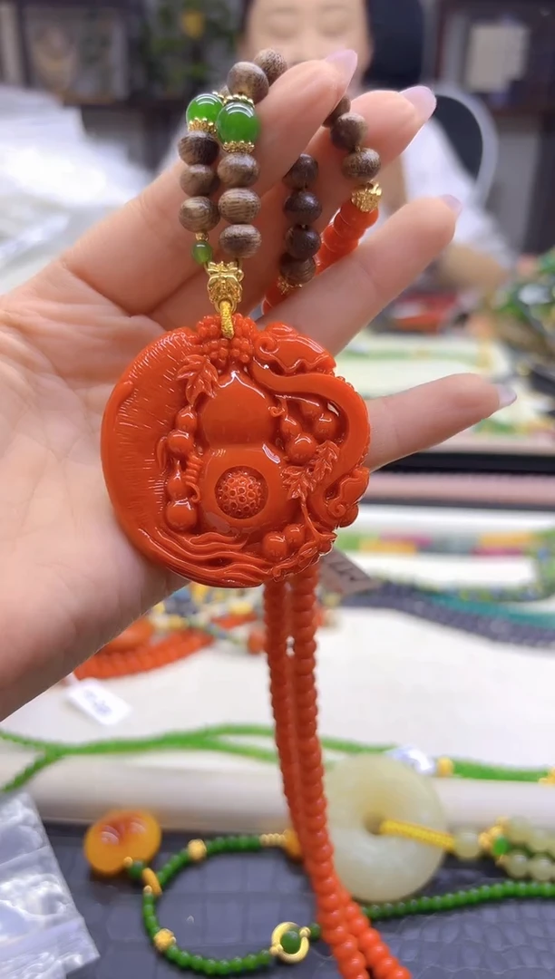 颈饰未镶嵌南红玛瑙DIY款M777