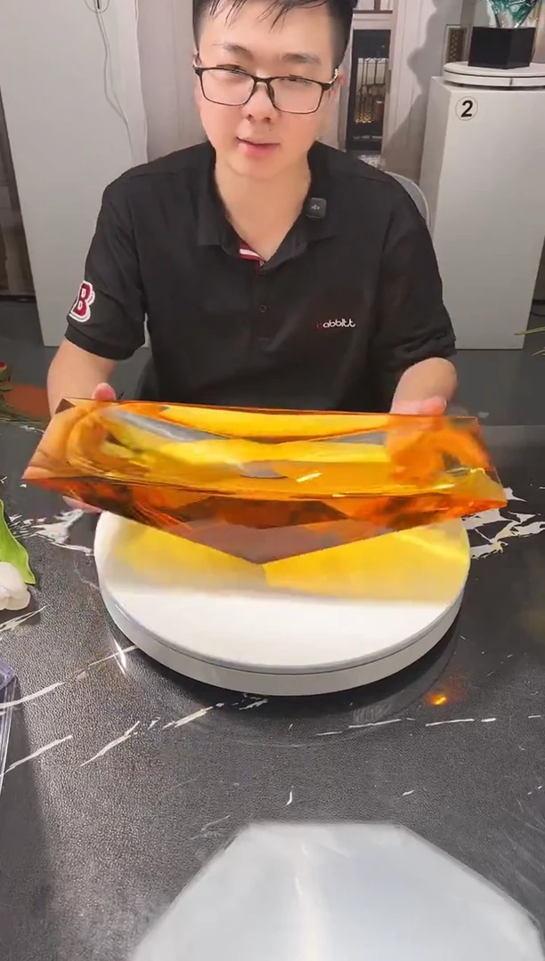 琉璃巴比特美学 金色长方形冰湖