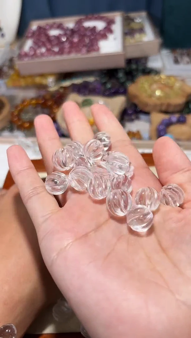 水晶手串未镶嵌白水晶扭扭珠一个宽卡12