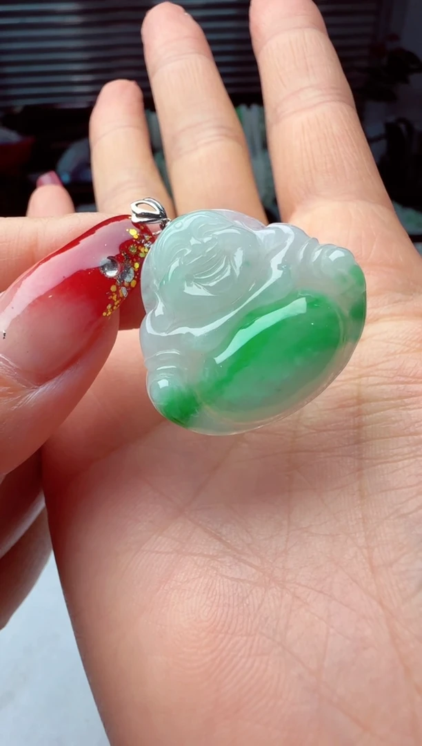 【闪购商品】翡翠颈饰18K金镶嵌佛公