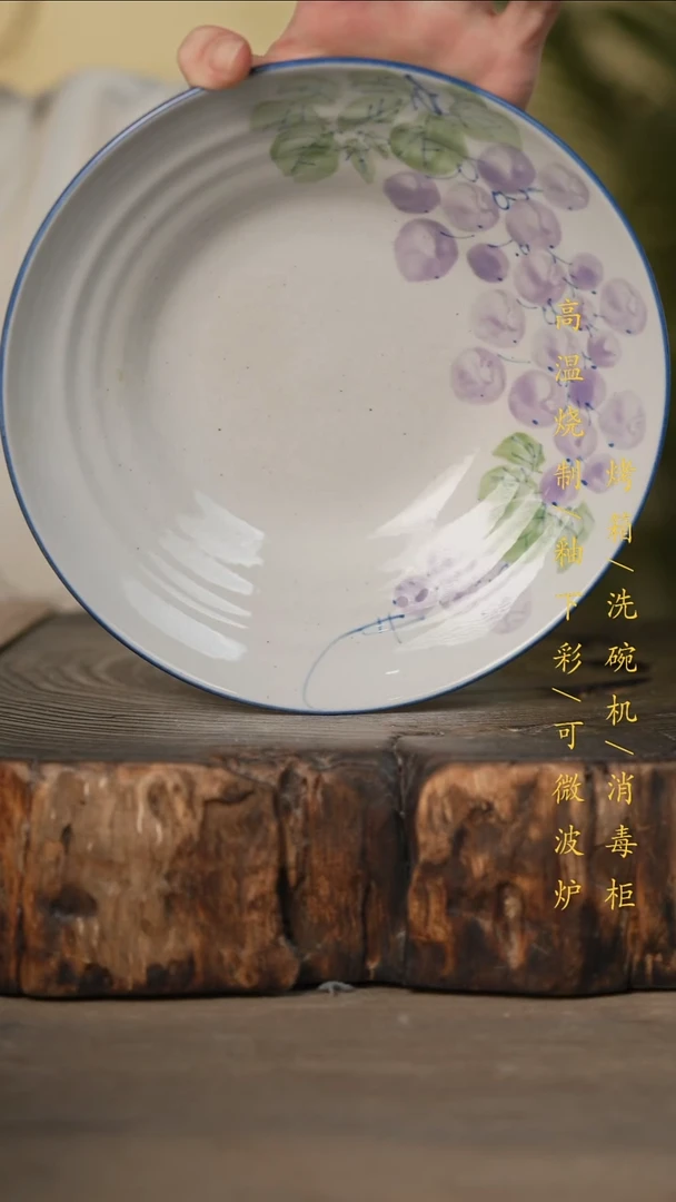 瓷片景德镇高温釉下彩可微波烤箱洗碗机