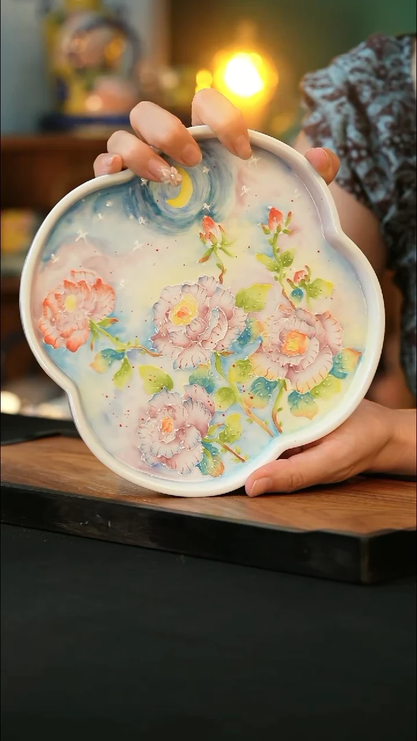 杯手绘心瓷陶瓷浮力