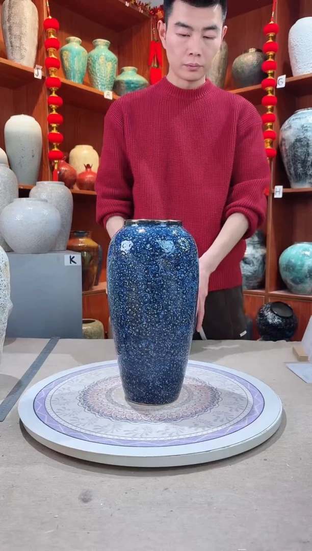 【闪购商品】瓶陶瓷花瓶 无花 紫水晶大号