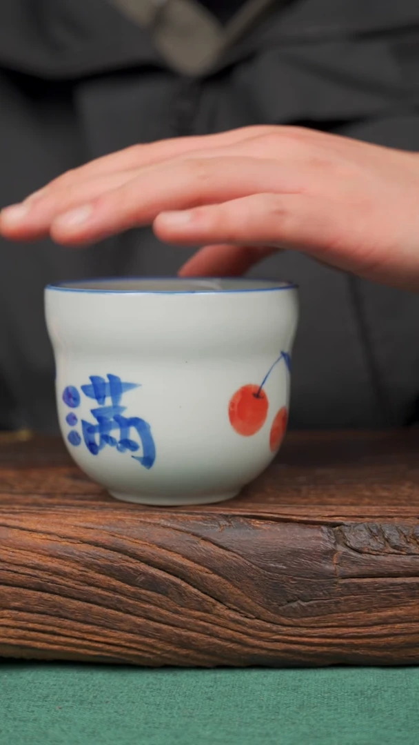 【闪购商品】瓷片57景德镇杯釉下手工手绘瓷器
