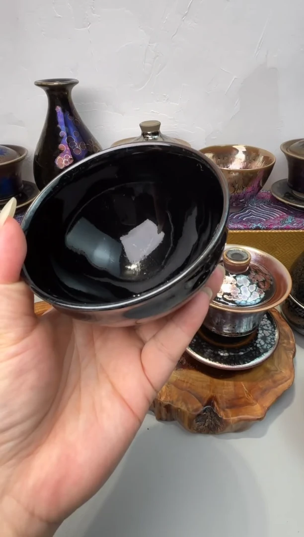 茶盏春申阁福利1只乌金束口