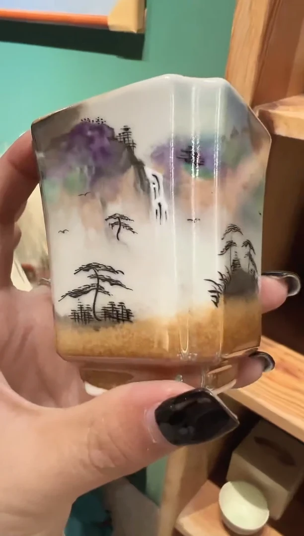 【闪购商品】其他景德镇山水四方杯        
