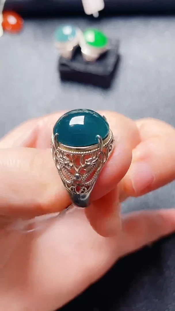 银S925镶嵌戒指翡翠1111
