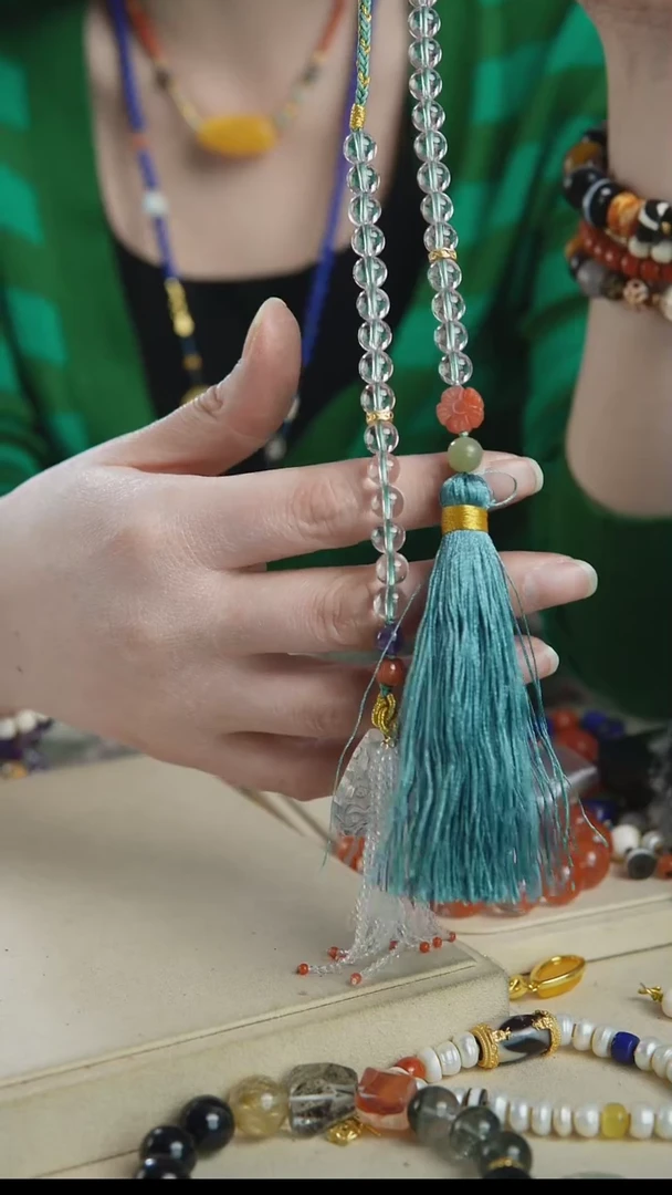 【闪购商品】水晶吊坠(赠链)合金白水晶挂件