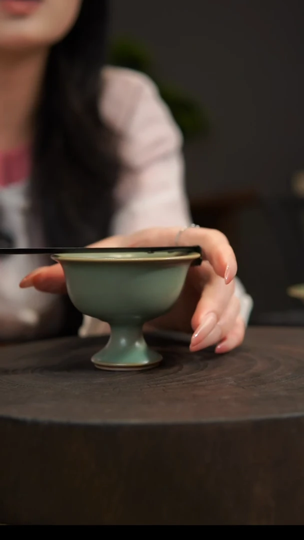杯子阚*高足杯 汝州原产地  原矿老釉