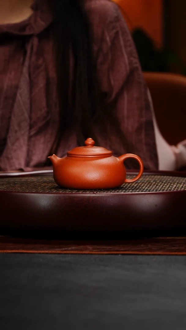 茶壶紫砂成进窑 寒江99 朱泥 180毫升