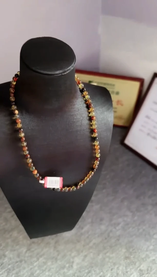 未镶嵌项链琥珀规格6微瑕多宝妈妈链#79